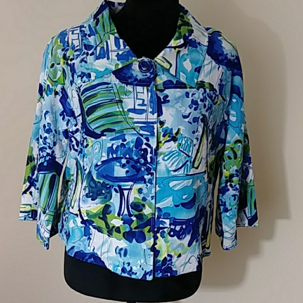 Katherine New York Linen Blend Blazer Size Medium